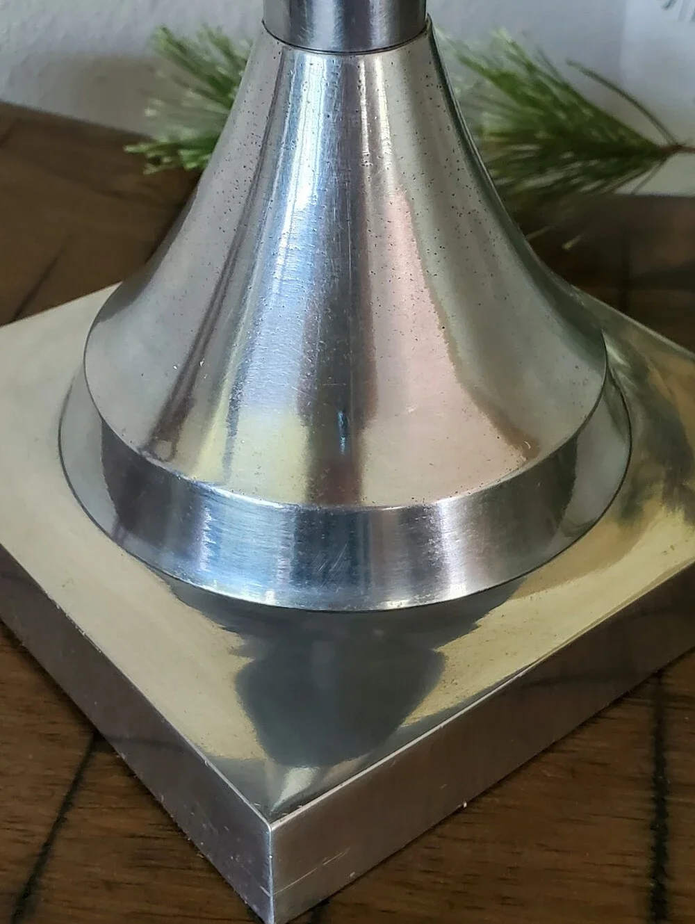 Global Views India Vintage Stainless Steel Pedestal Cake Stand Display Tazza